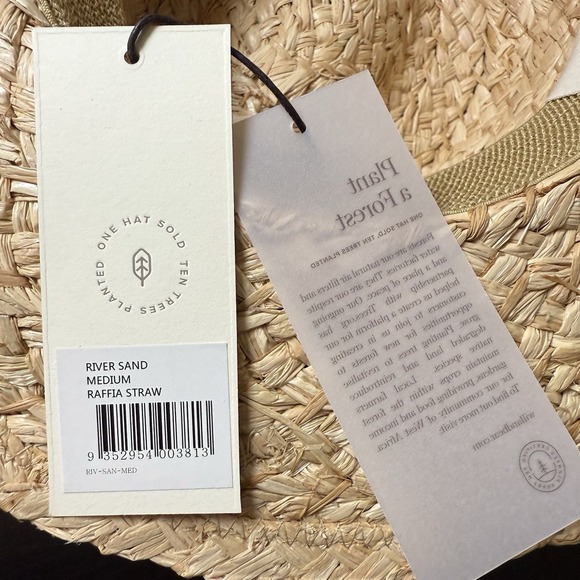 Will + Bear River Sand Raffia Straw Fedora Hat Medium | Sustainable Boho Sun Hat main image 13